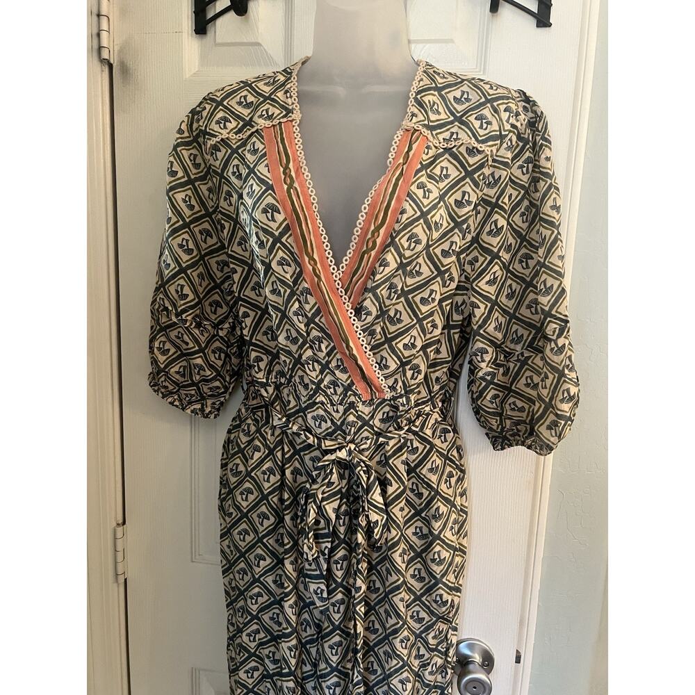 Farm Rio Mushroom V Neck Jumpsuit Large - Picture 2 of 2